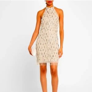Elegant Sequin LIV FOSTER Halter Dress
